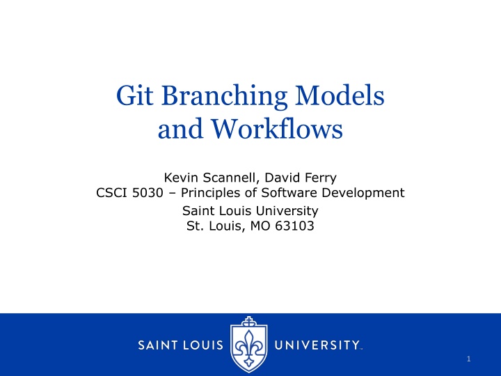 git branching models and workflows