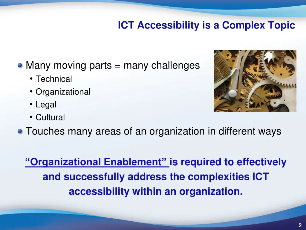 ict accessibility is a complex topic