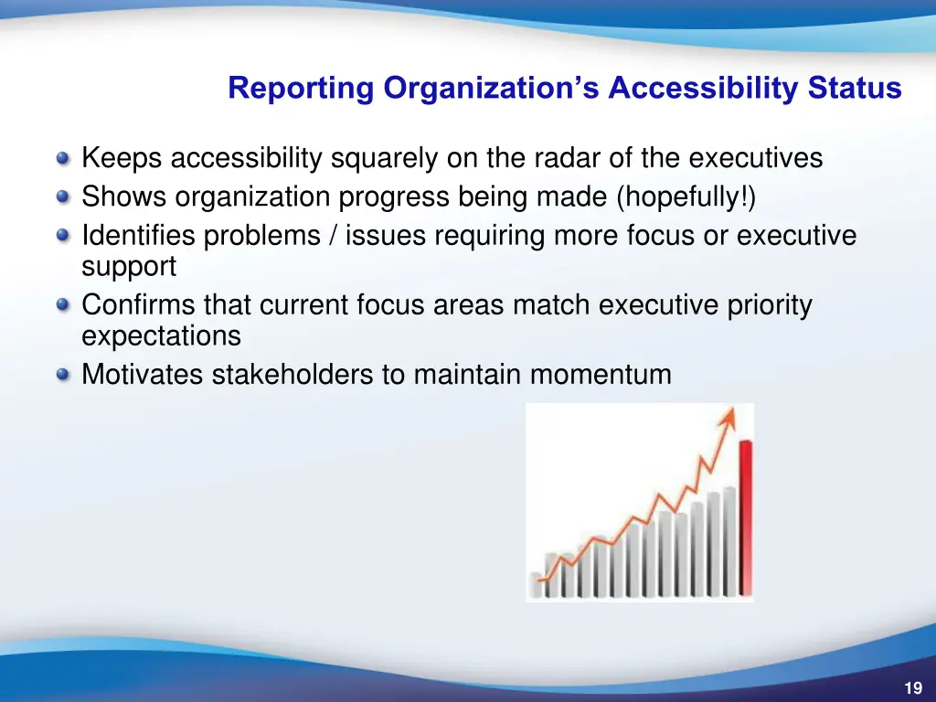 reporting organization s accessibility status