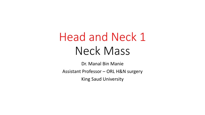 head and neck 1 neck mass