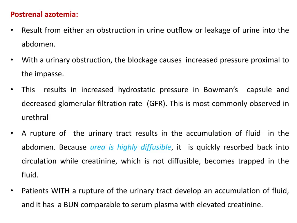 postrenal azotemia