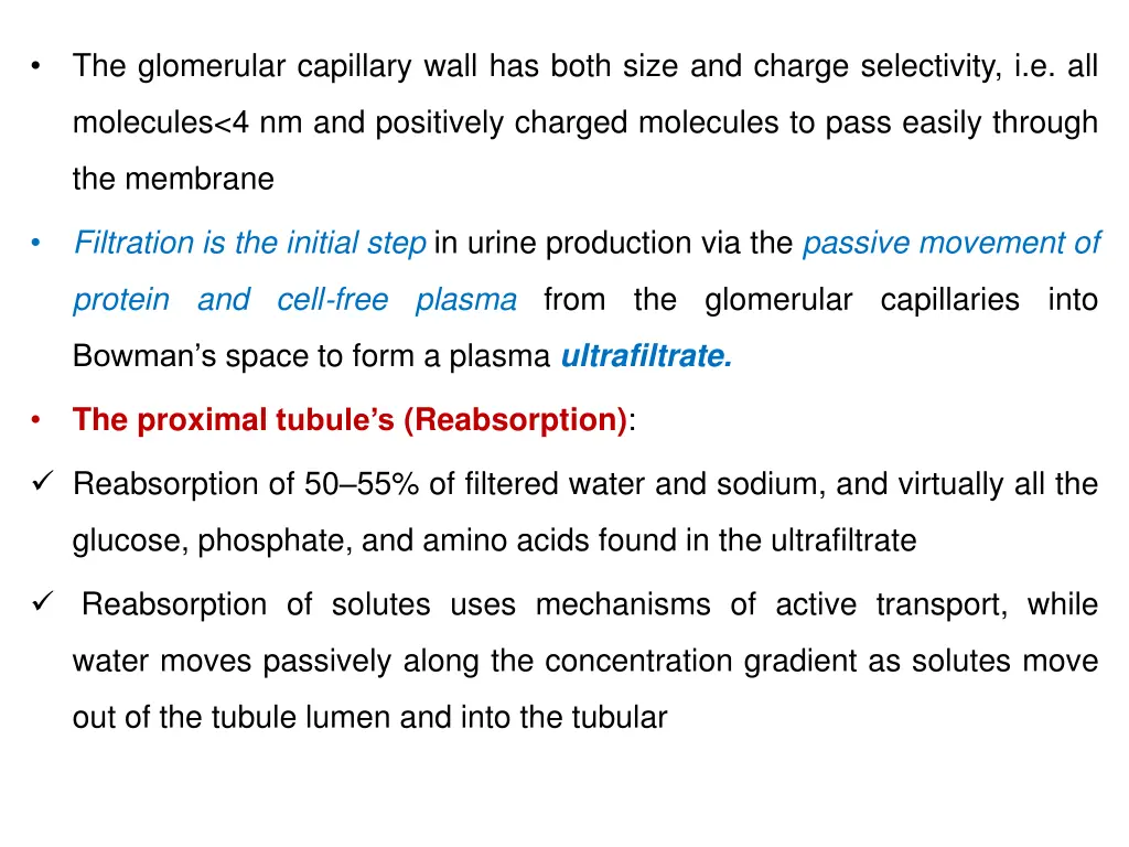 the glomerular capillary wall has both size