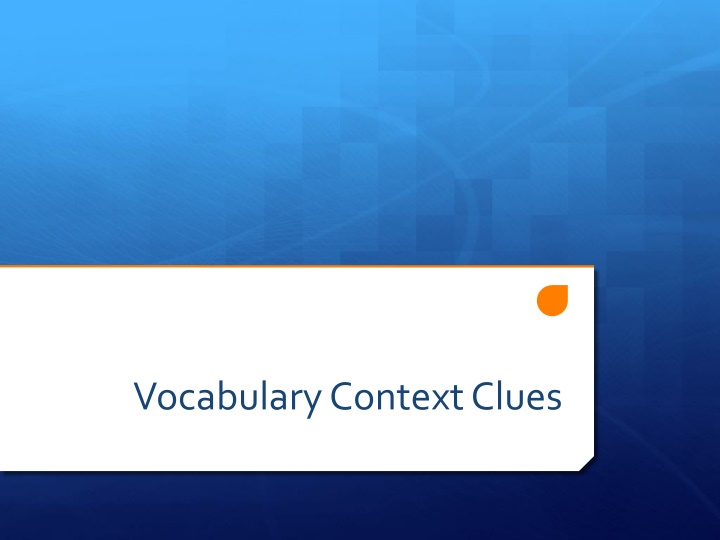 vocabulary context clues