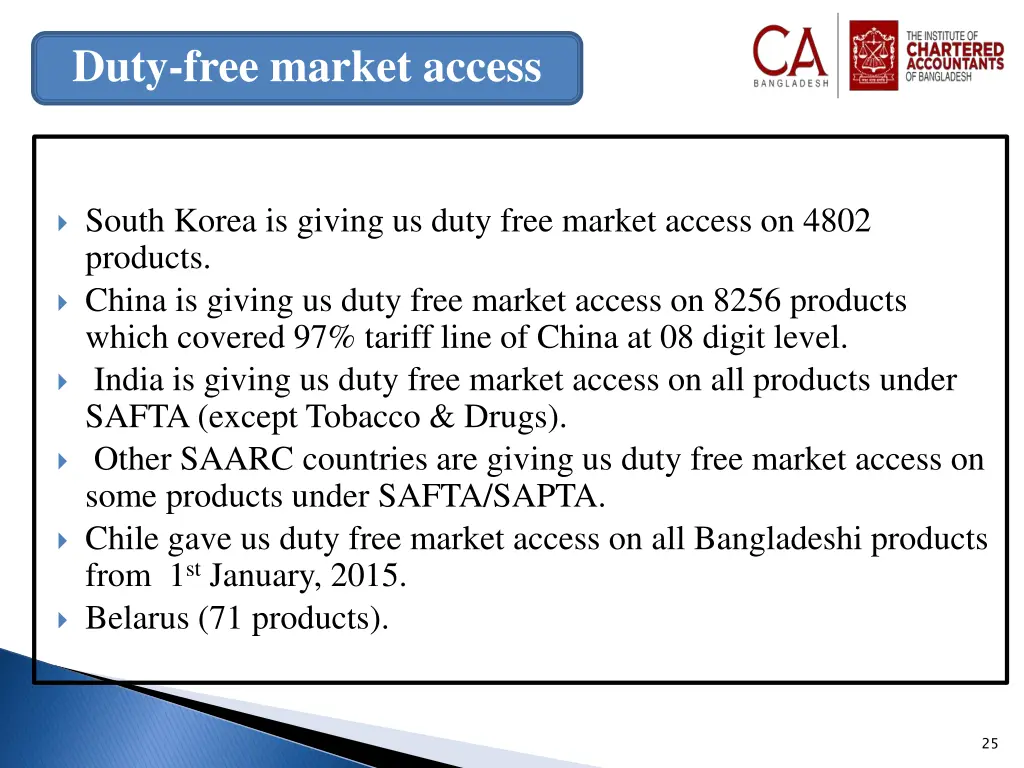 duty free market access