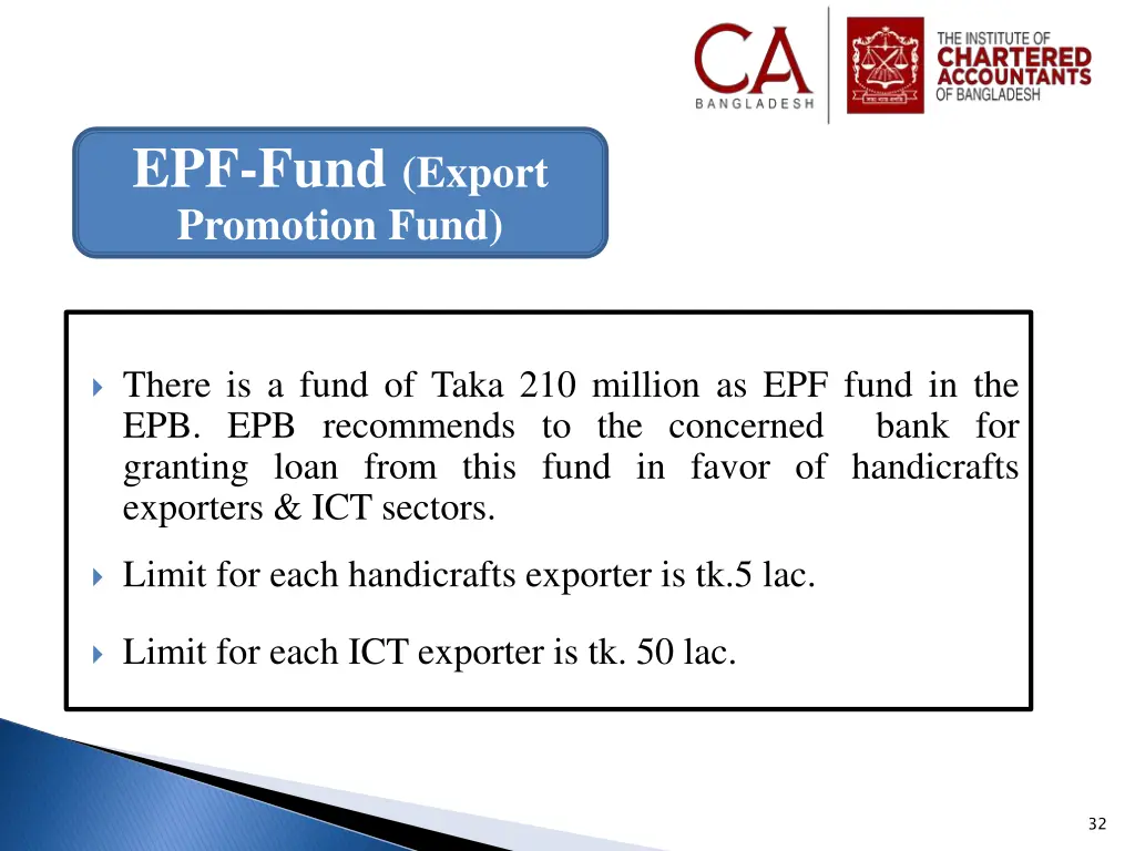 epf fund export promotion fund