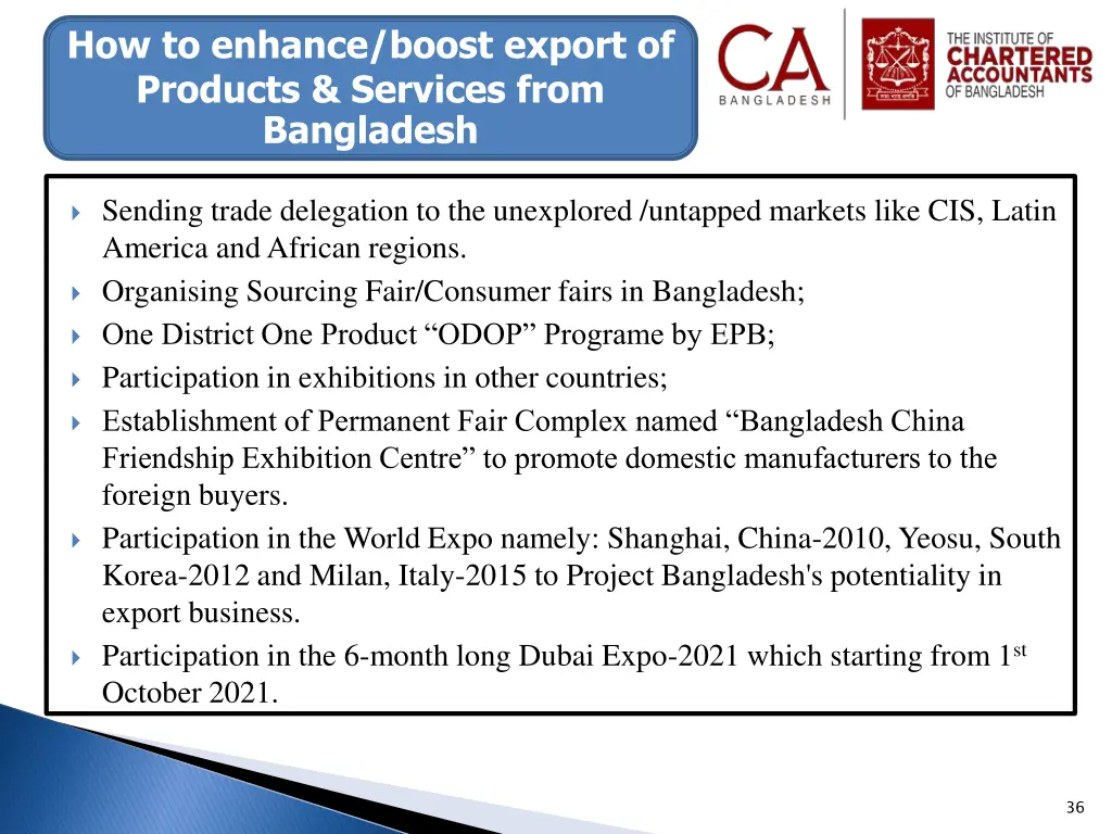 how to enhance boost export of products services