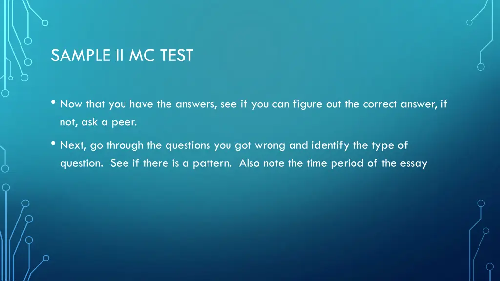 sample ii mc test