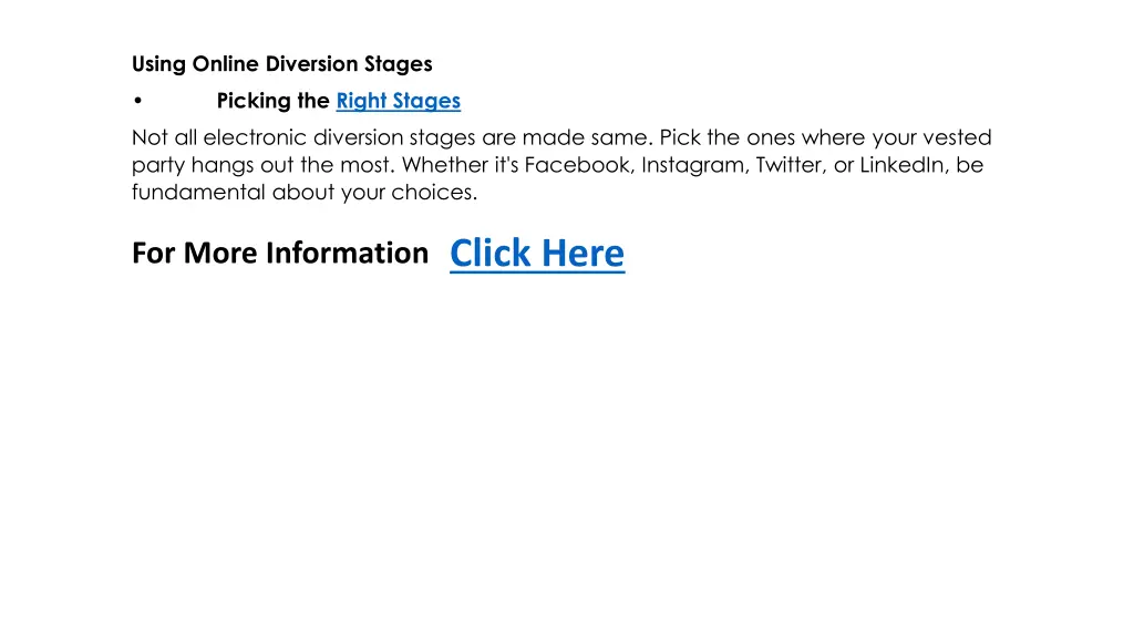 using online diversion stages