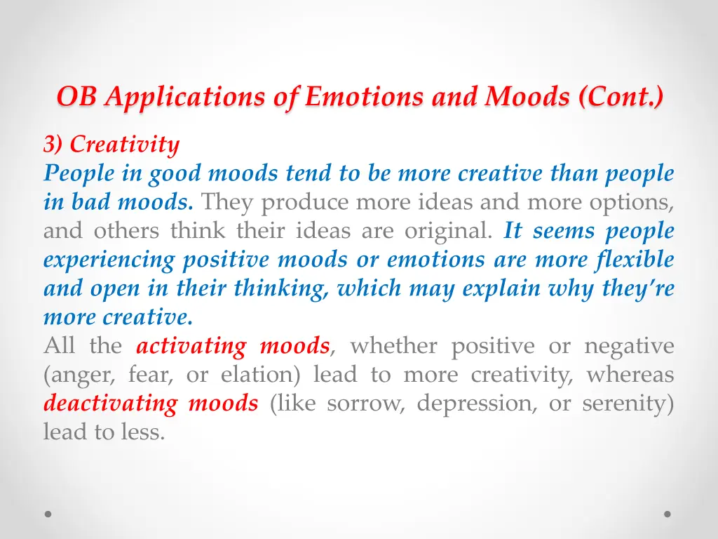 ob applications of emotions and moods cont 1