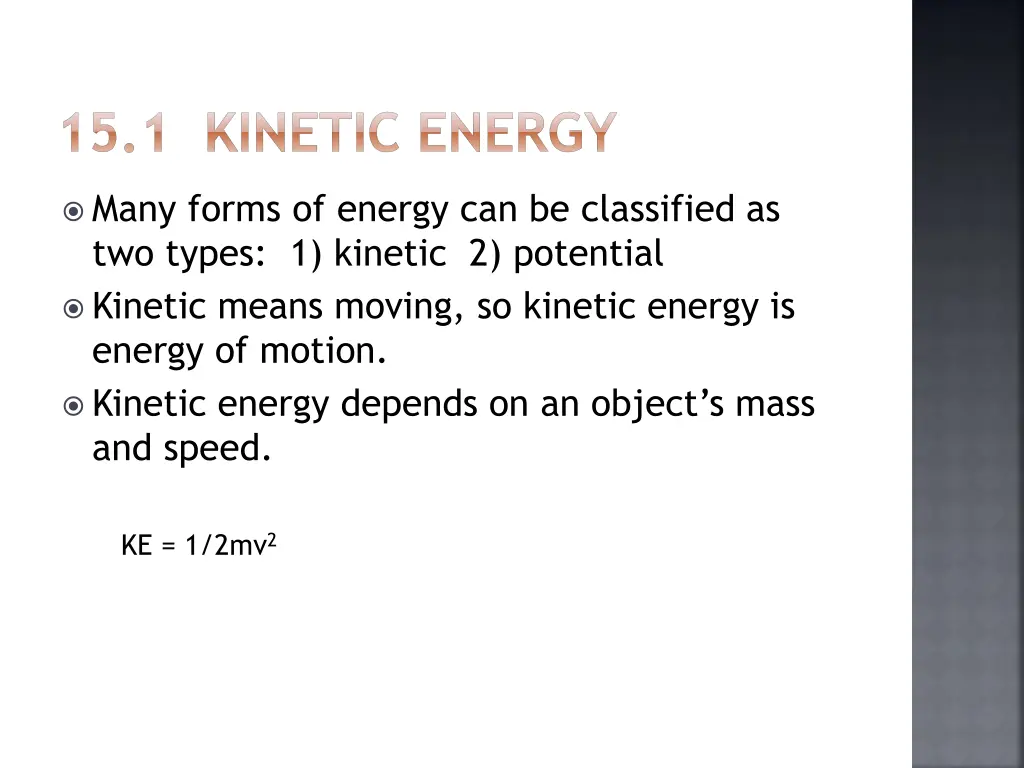 15 1 kinetic energy