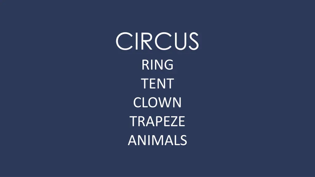 circus ring tent clown trapeze animals