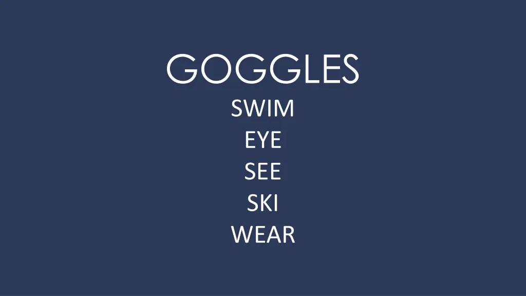 goggles swim eye see ski wear