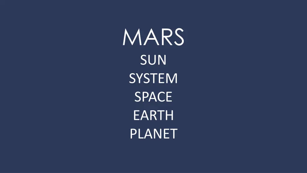 mars sun system space earth planet