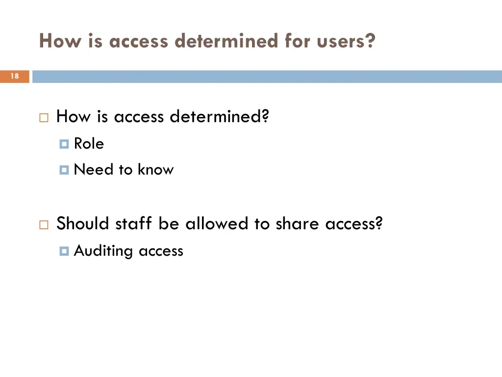 how is access determined for users