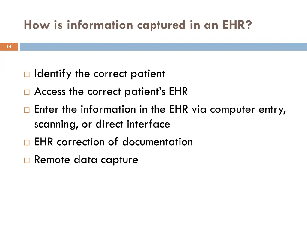 how is information captured in an ehr