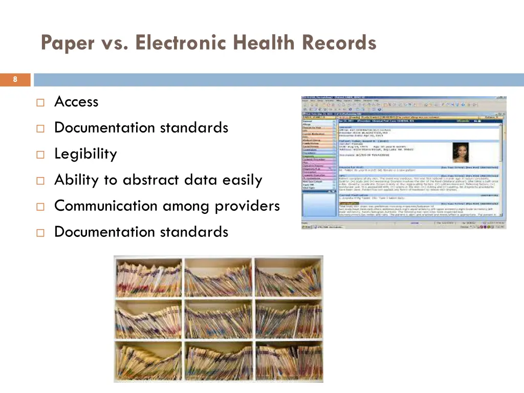 paper vs electronic health records