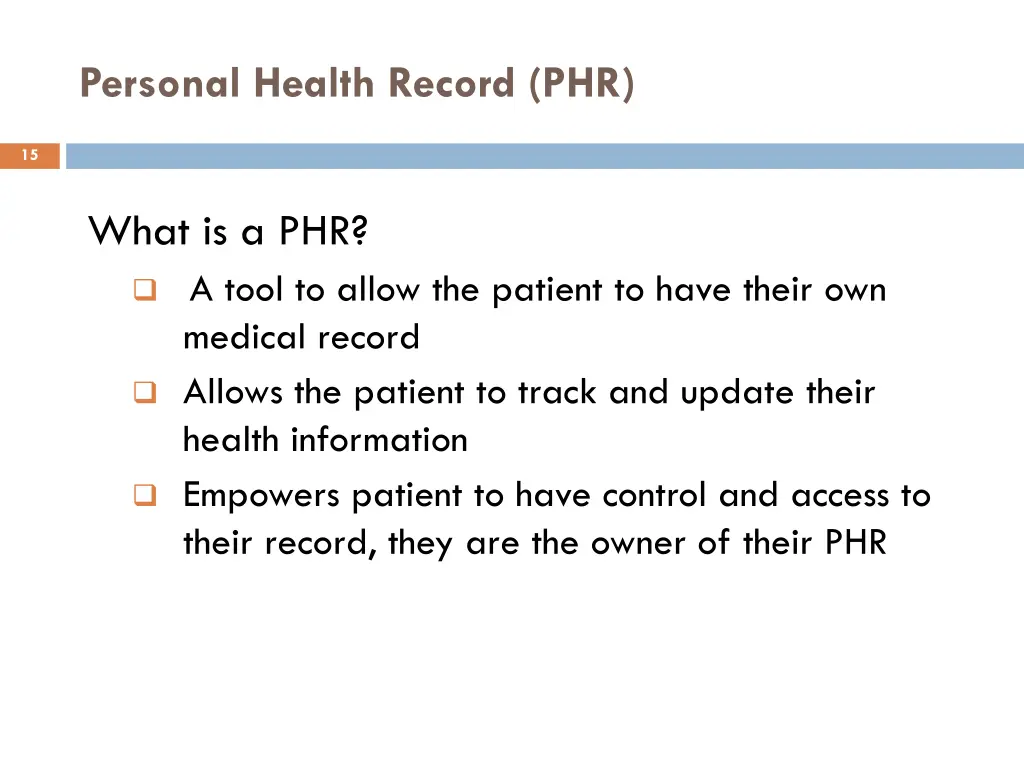 personal health record phr