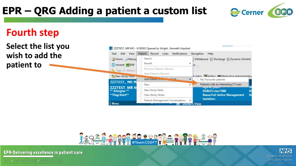 epr qrg adding a patient a custom list 4