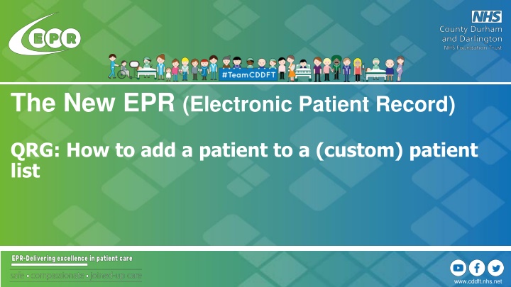 the new epr electronic patient record