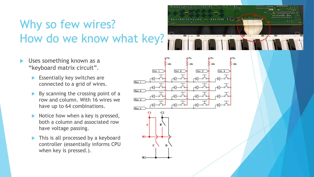 why so few wires how do we know what key