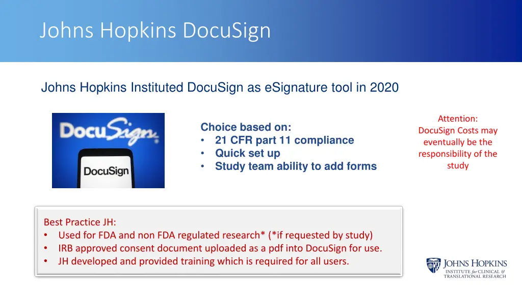 johns hopkins docusign