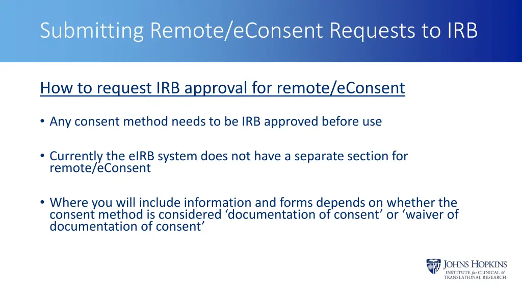 submitting remote econsent requests to irb