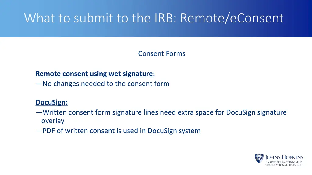 what to submit to the irb remote econsent 1