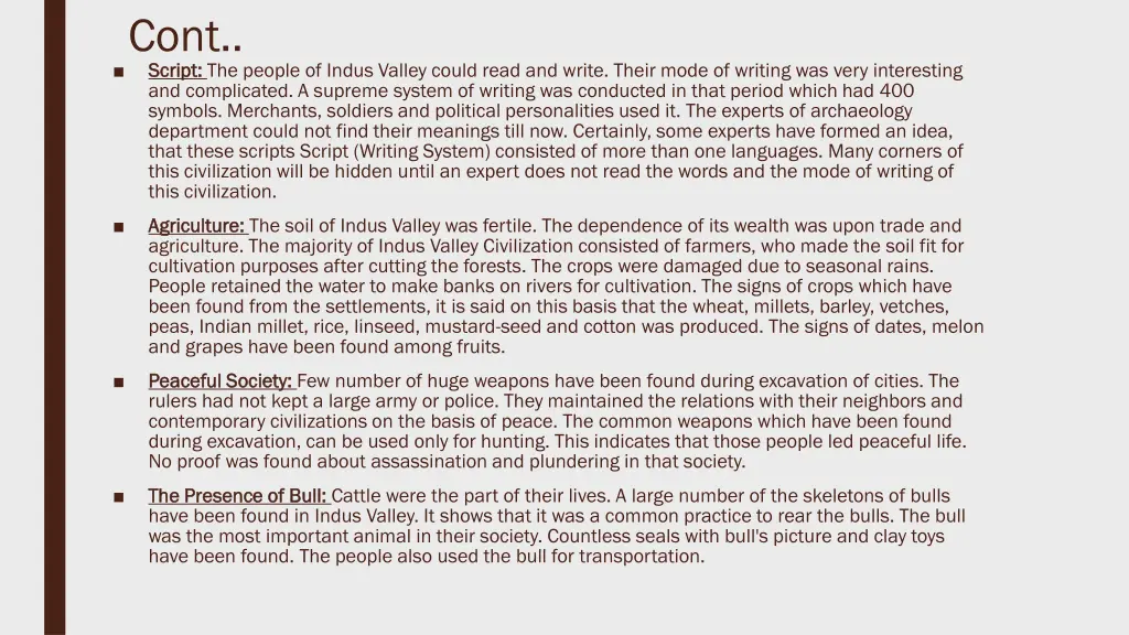 cont script script the people of indus valley