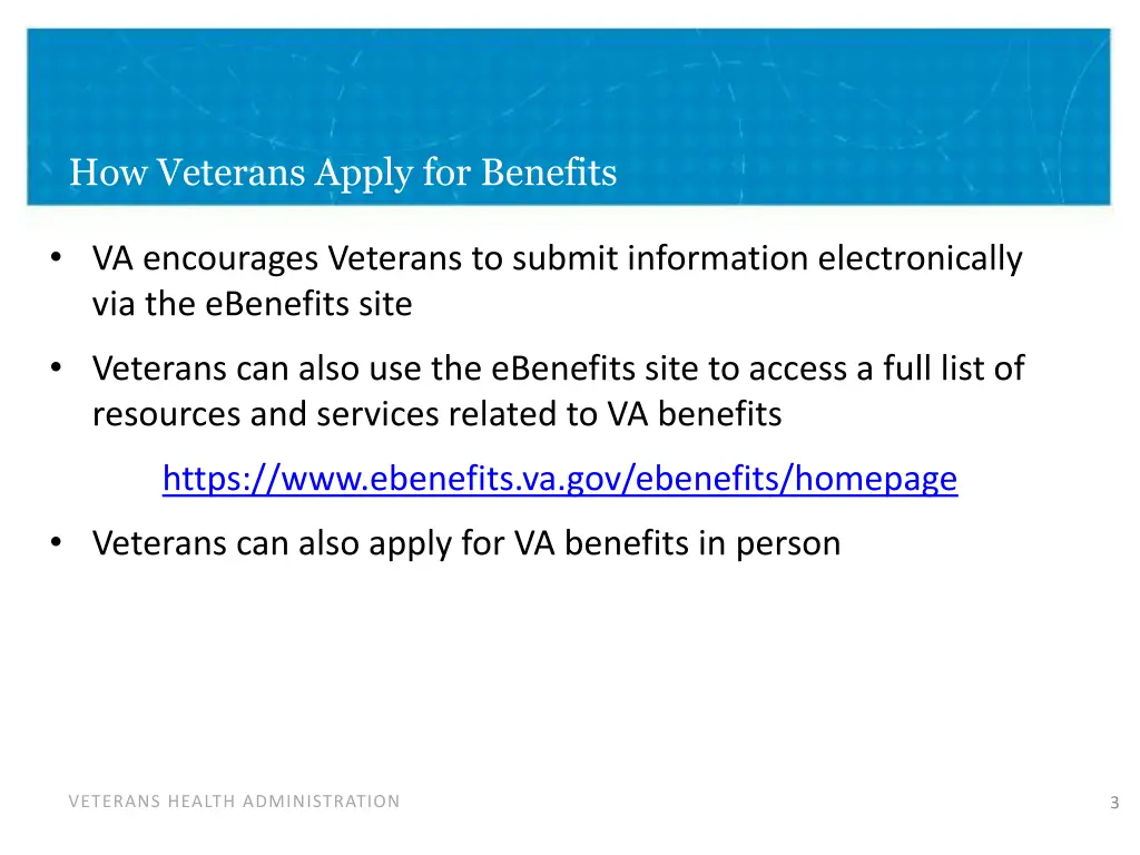 how veterans apply for benefits