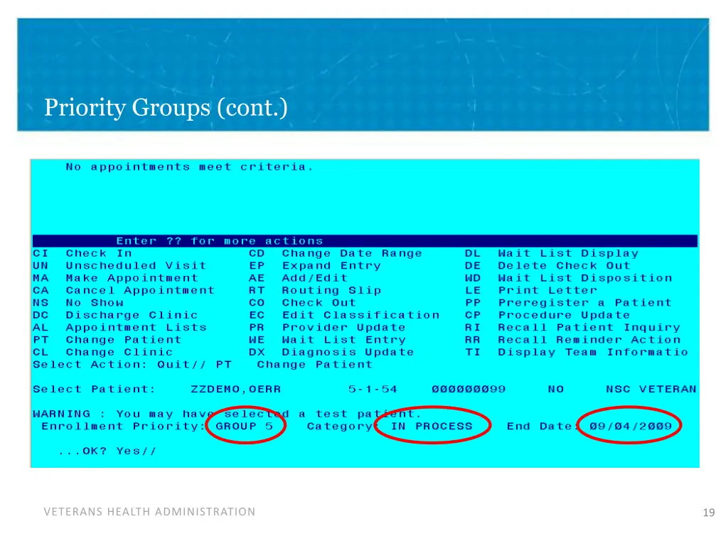 priority groups cont 3