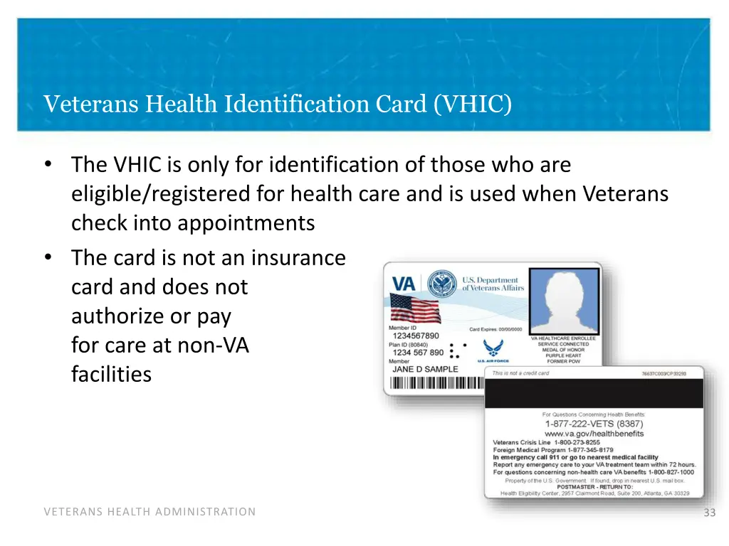 veterans health identification card vhic