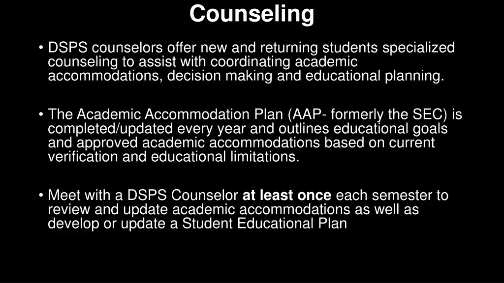 counseling