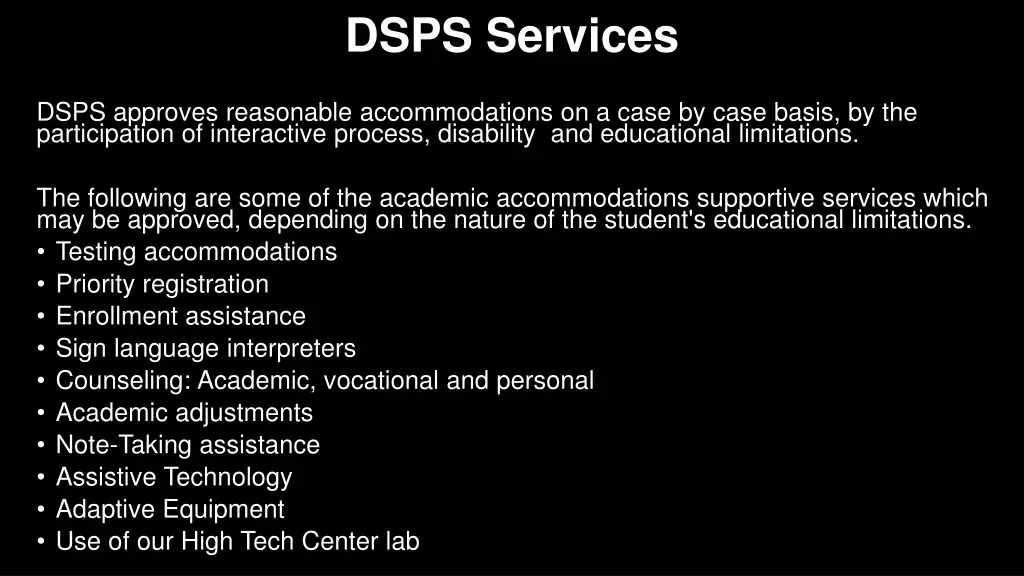 dsps services