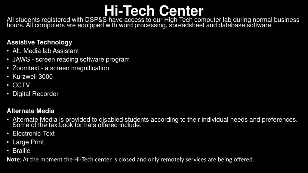 hi tech center