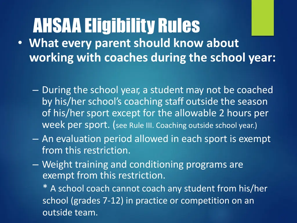 ahsaa eligibilityrules what every parent should