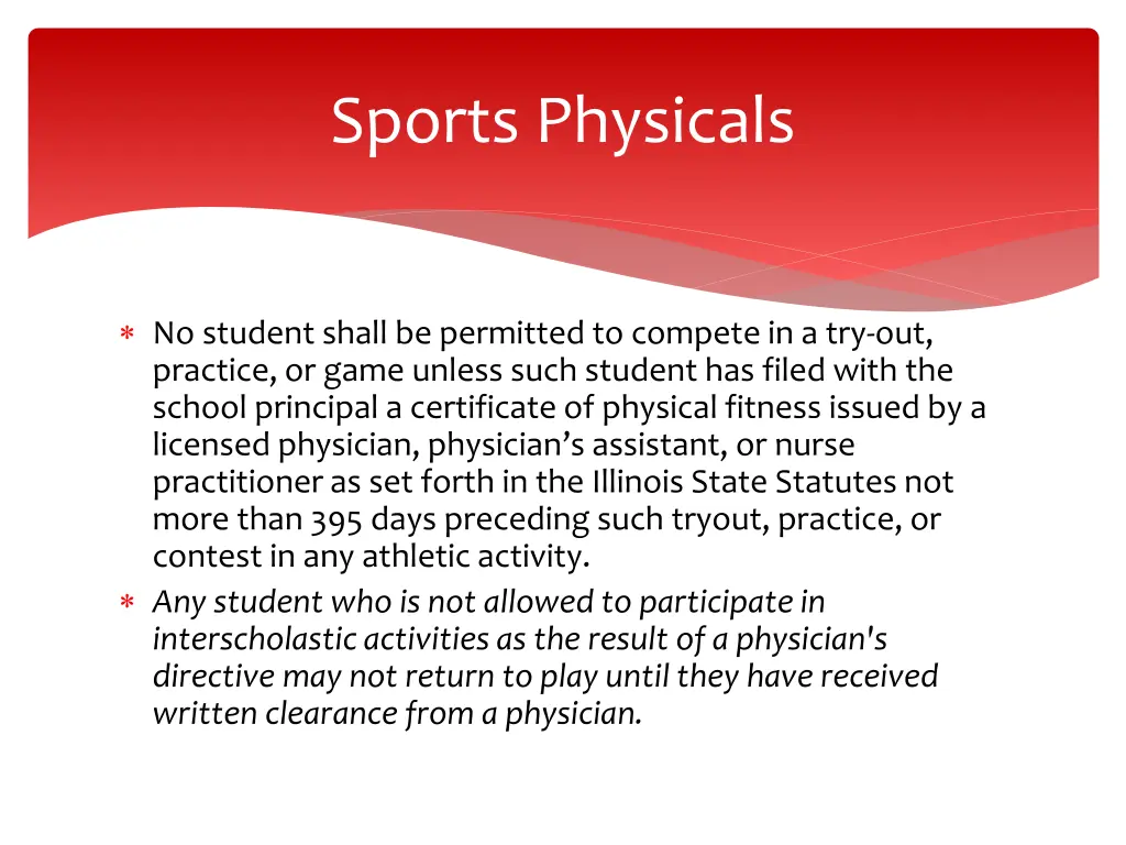 sports physicals