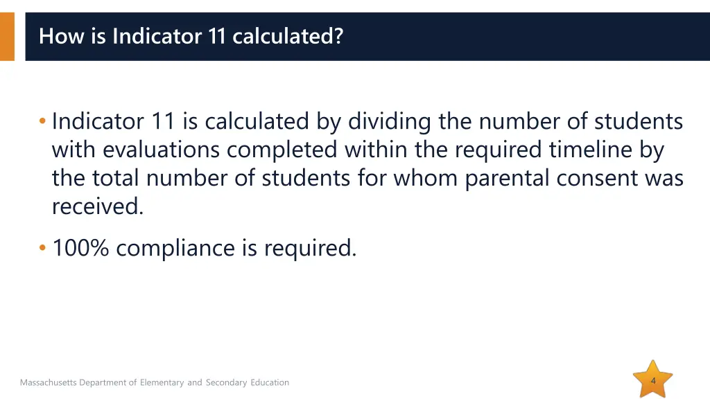 how is indicator 11 calculated