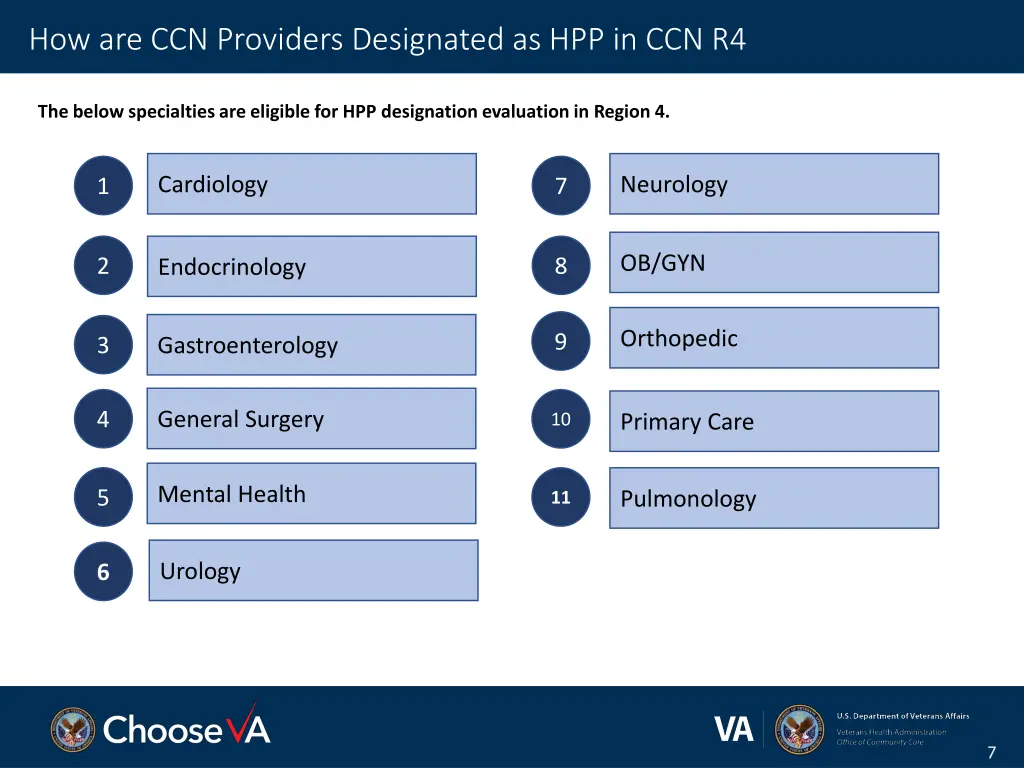 how are ccn providers designated as hpp in ccn r4