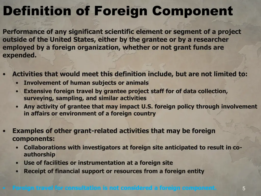 definition of foreign component