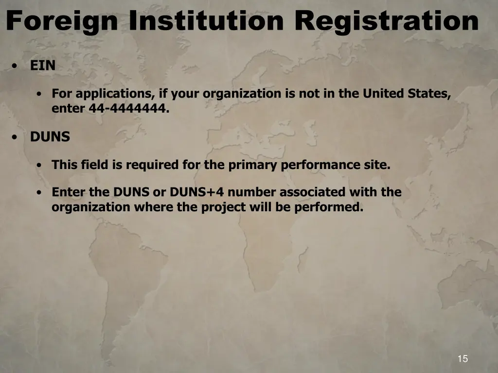 foreign institution registration 1