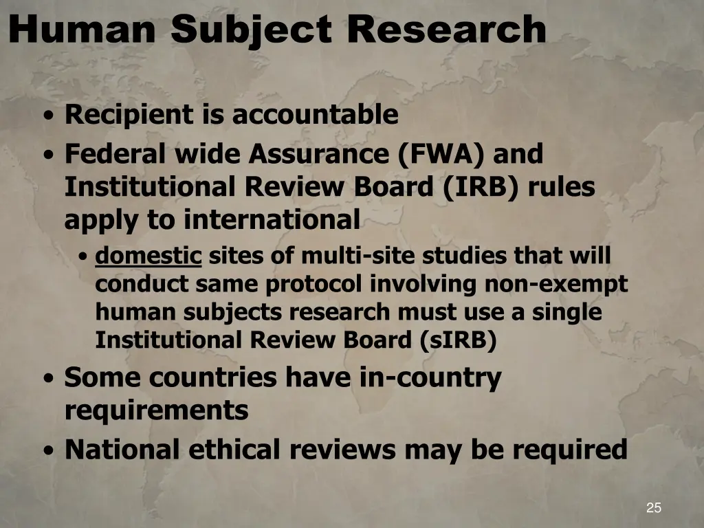 human subject research