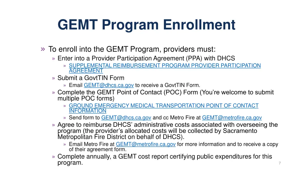 gemt program enrollment