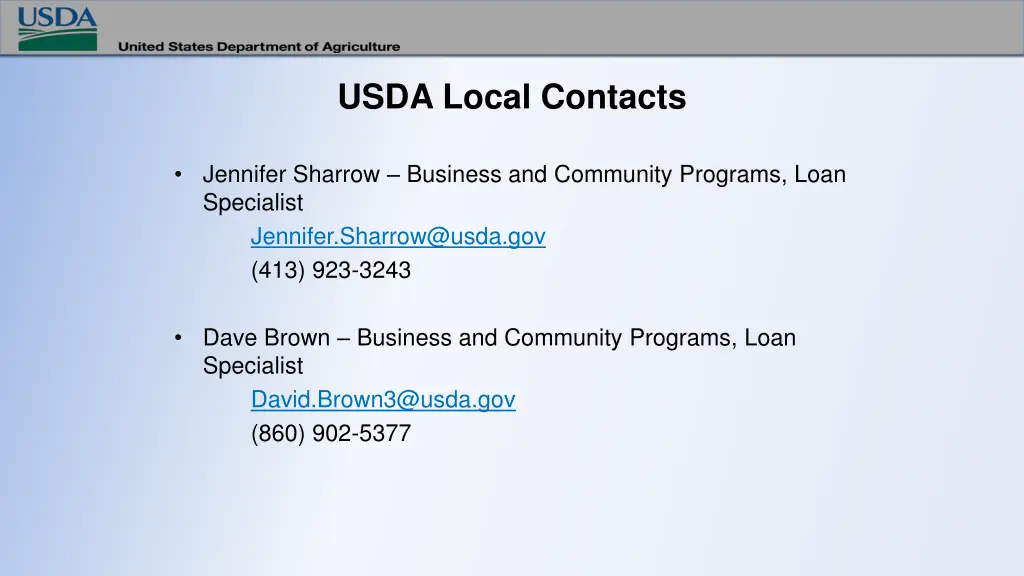 usda local contacts