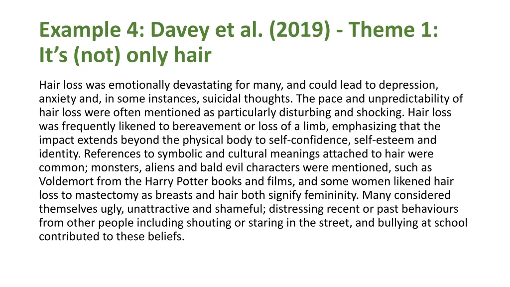 example 4 davey et al 2019 theme 1 it s not only