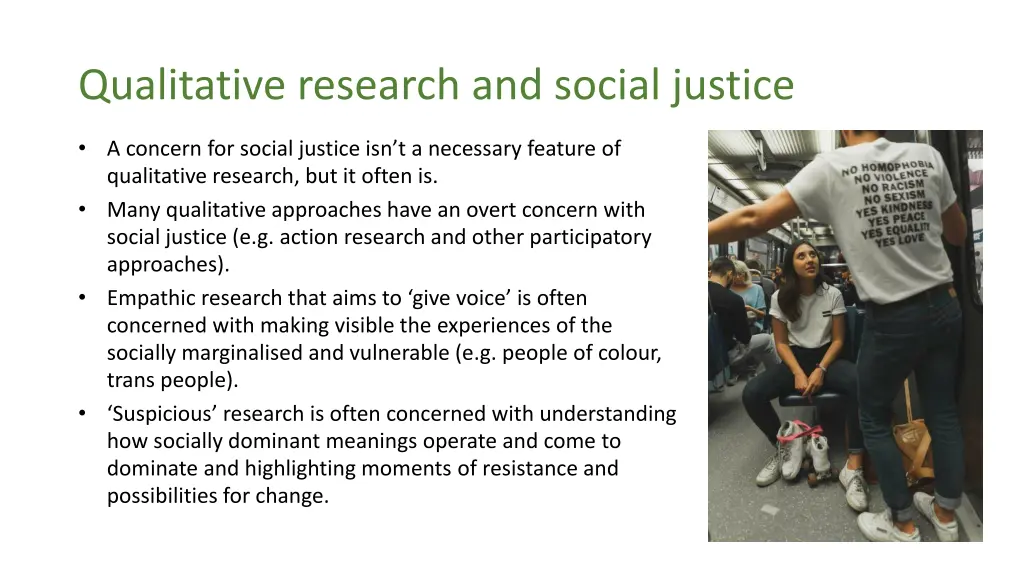 qualitative research and social justice