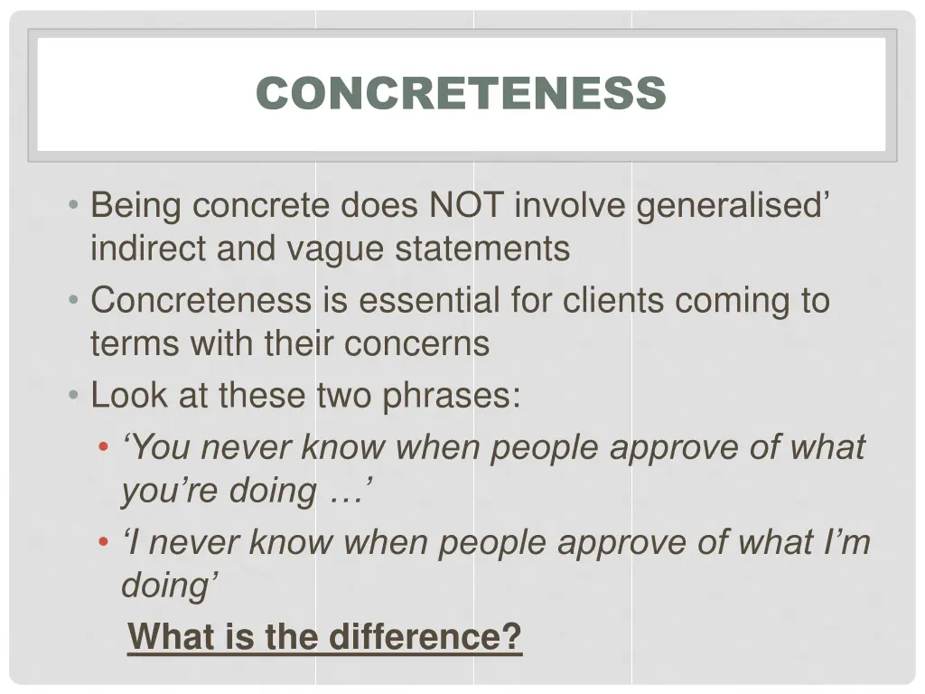 concreteness