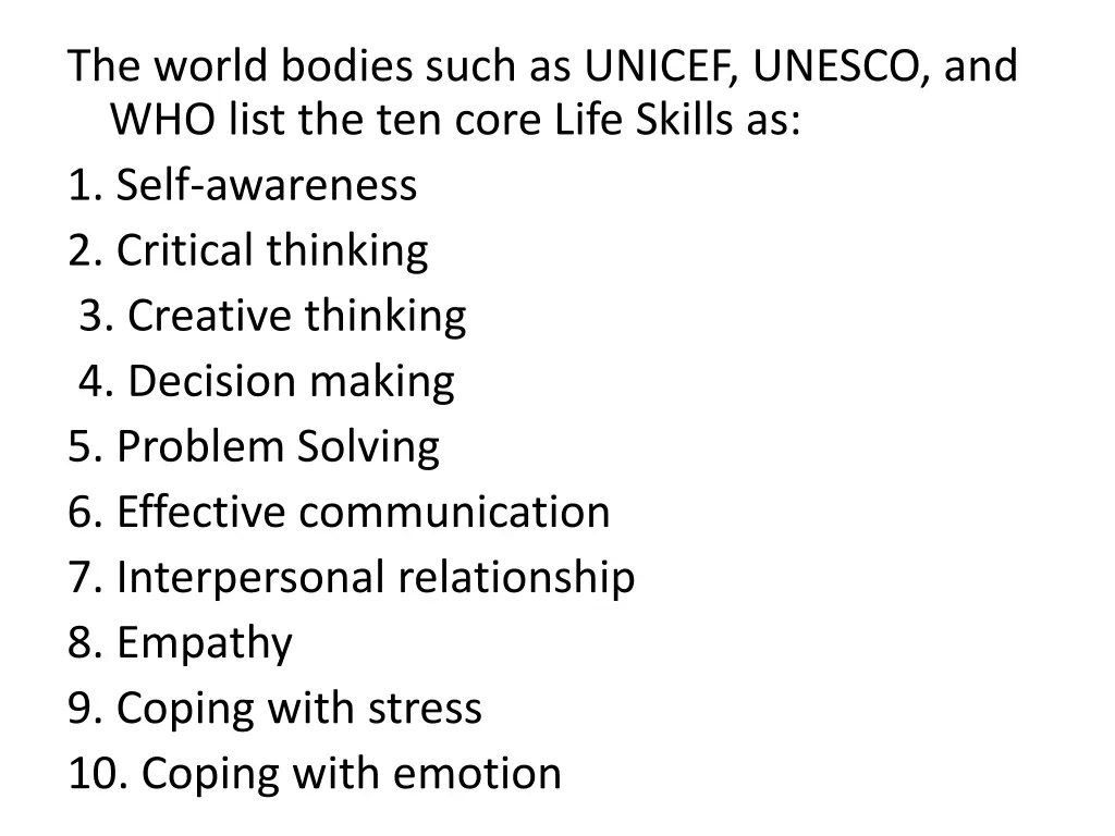 the world bodies such as unicef unesco