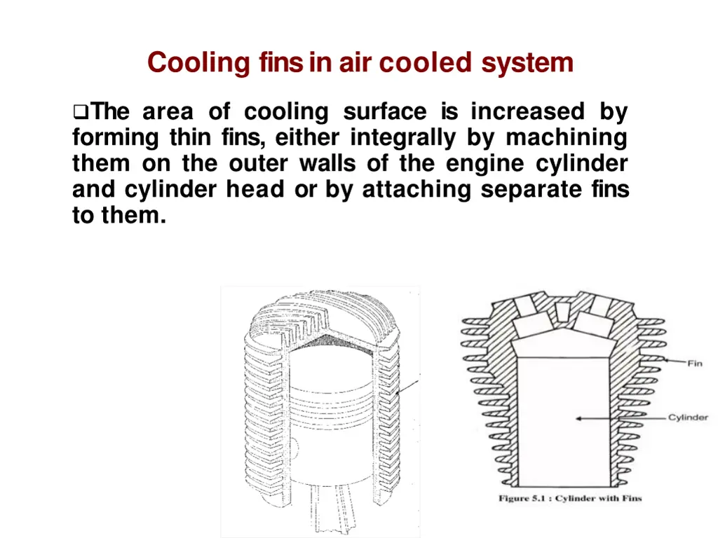 cooling fins in air cooled system