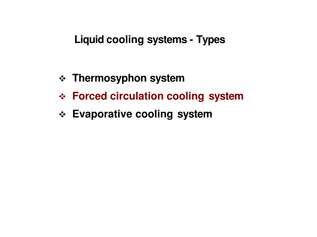 liquid cooling systems types