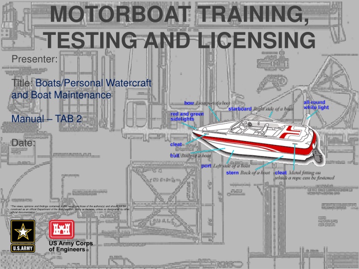 motorboat training testing and licensing presenter